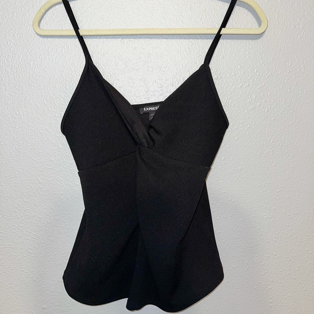 EXPRESS Black Spaghetti Strap Dressy Tank Top
